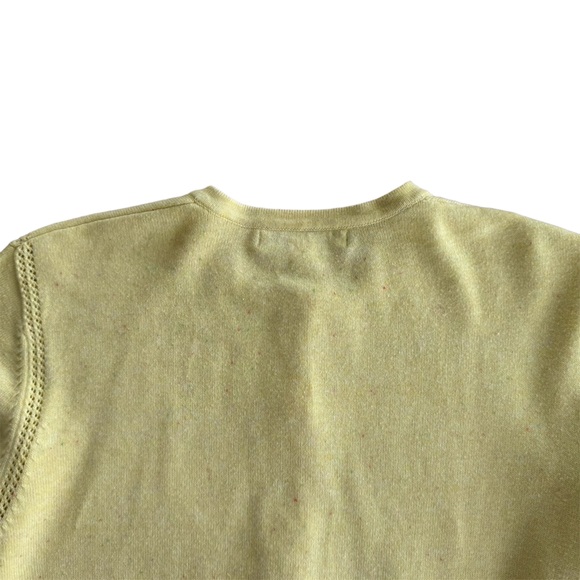 Cabi yellow cardigan sweater size Small Women’s multicolor button down lace - Picture 7 of 7